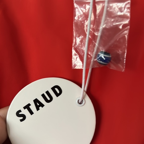 NWT STAUD Minerva Dress in Red/Pink Women’s Size Medium - Picture 9 of 13